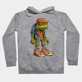 Mr. Frog, frog illustration, toad, amphibi man Hoodie